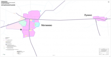 Карта градостроительного зонирования нп Матвеево, нп Лукино
